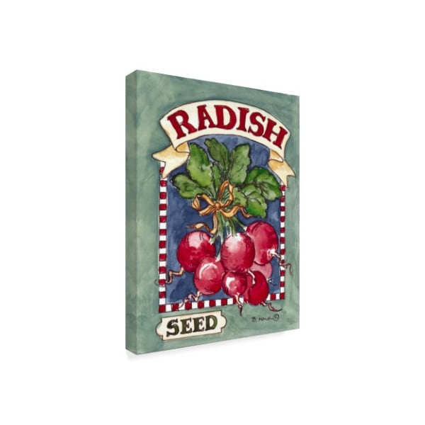 Barbara Mock 'Large Radish Seed Packet' Canvas Art,14x19